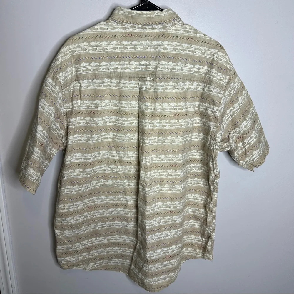 Vintage Woolrich Men’s Large‎ Short Sleeve Fish Lure Hawaiian Button Shirt
